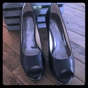Nine West Peep-Toe Heels. Size 7.5. Gently worn.